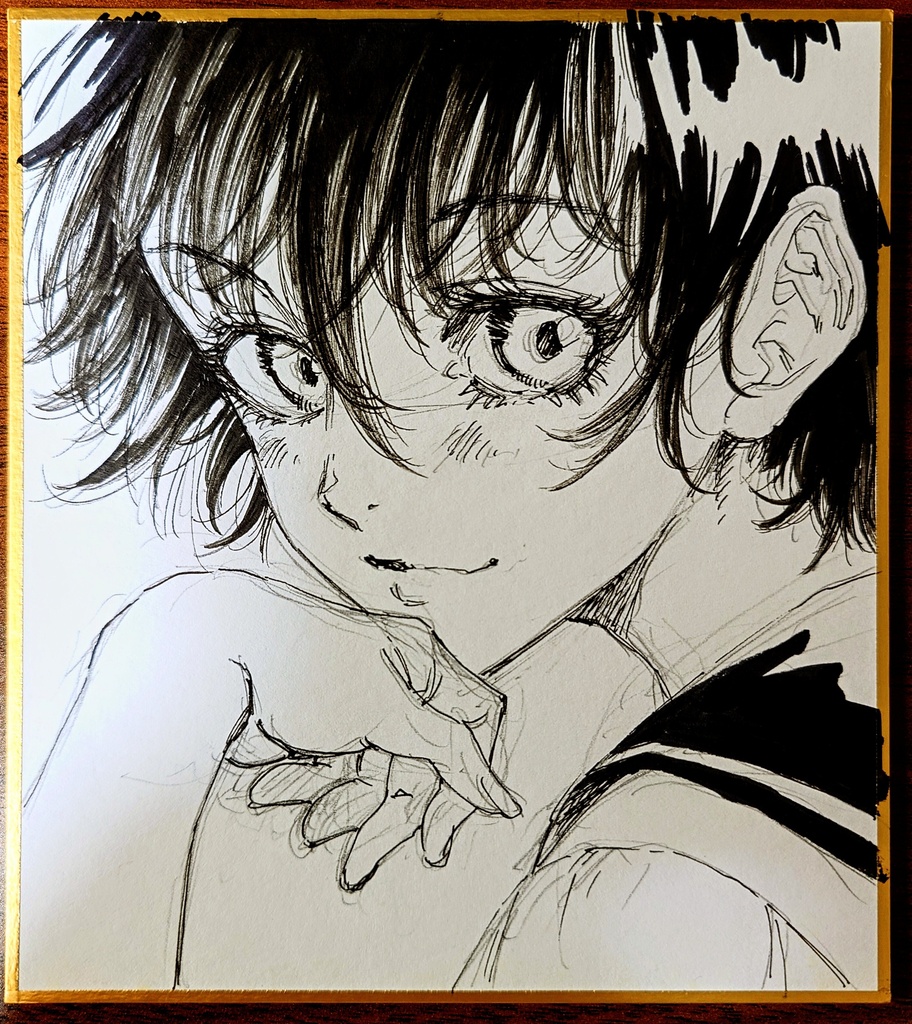 オリジナルイラスト 小色紙