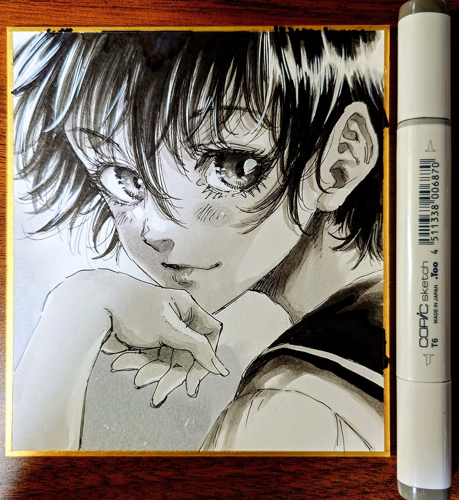 オリジナルイラスト 小色紙