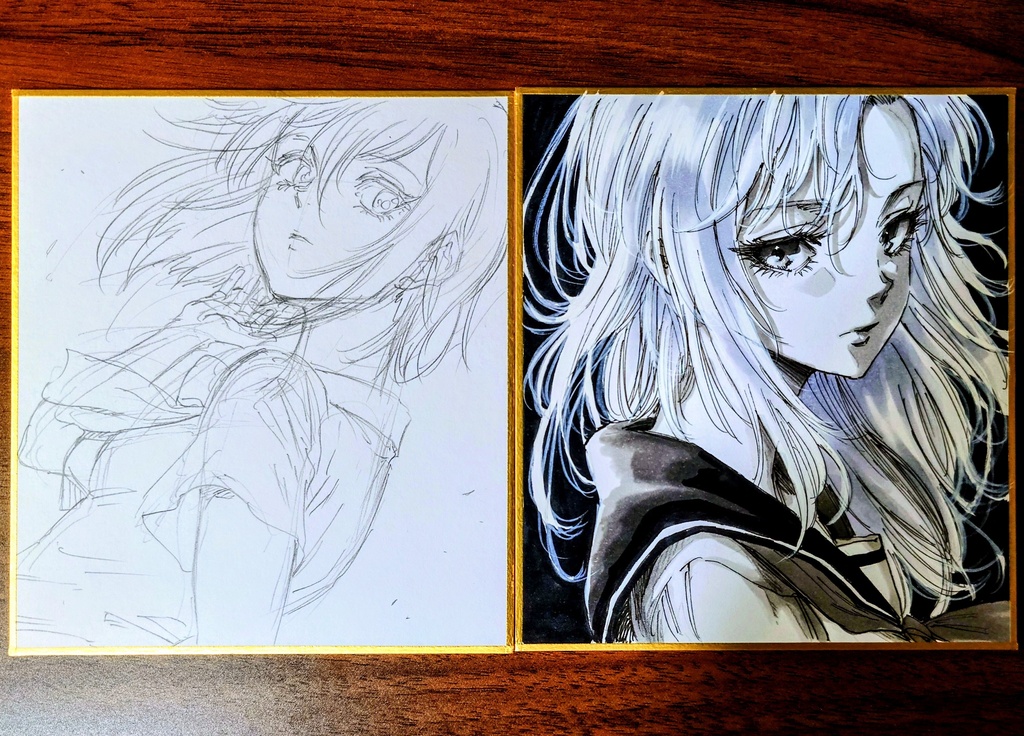 オリジナルイラスト 小色紙(おまけ付き)