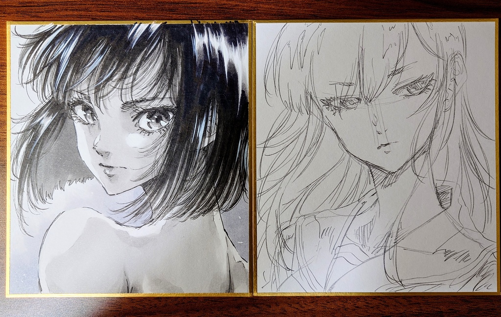 オリジナルイラスト 小色紙