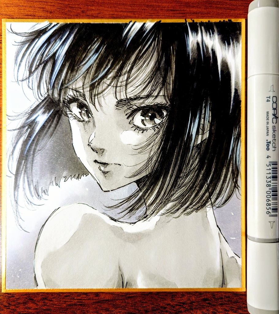 オリジナルイラスト 小色紙