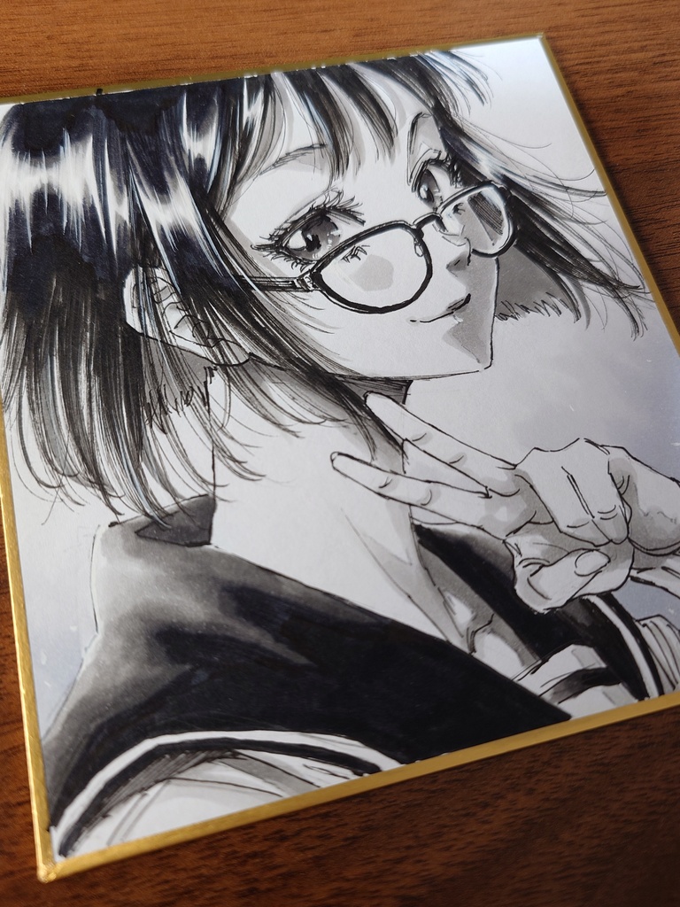 オリジナルイラスト 小色紙(おまけ付き)