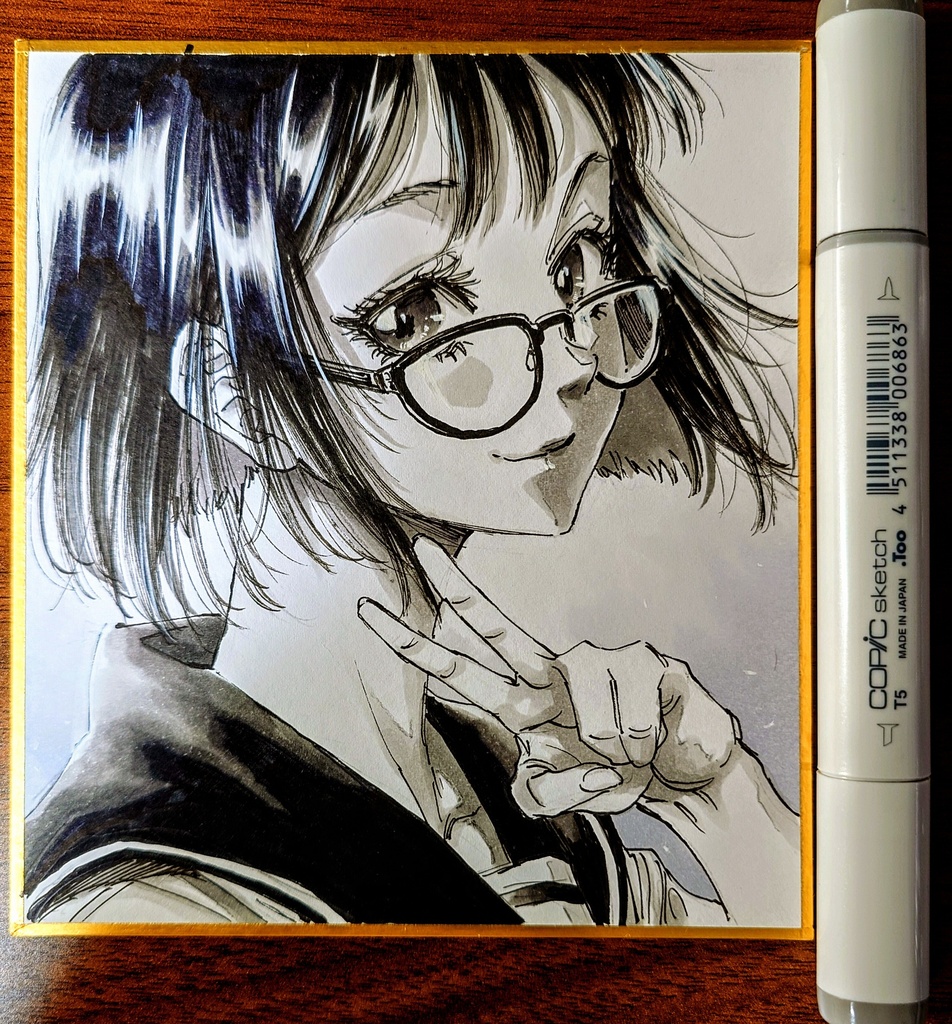 オリジナルイラスト 小色紙(おまけ付き)