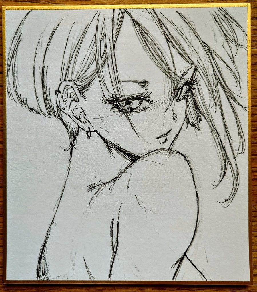 オリジナルイラスト 小色紙(おまけ付き)