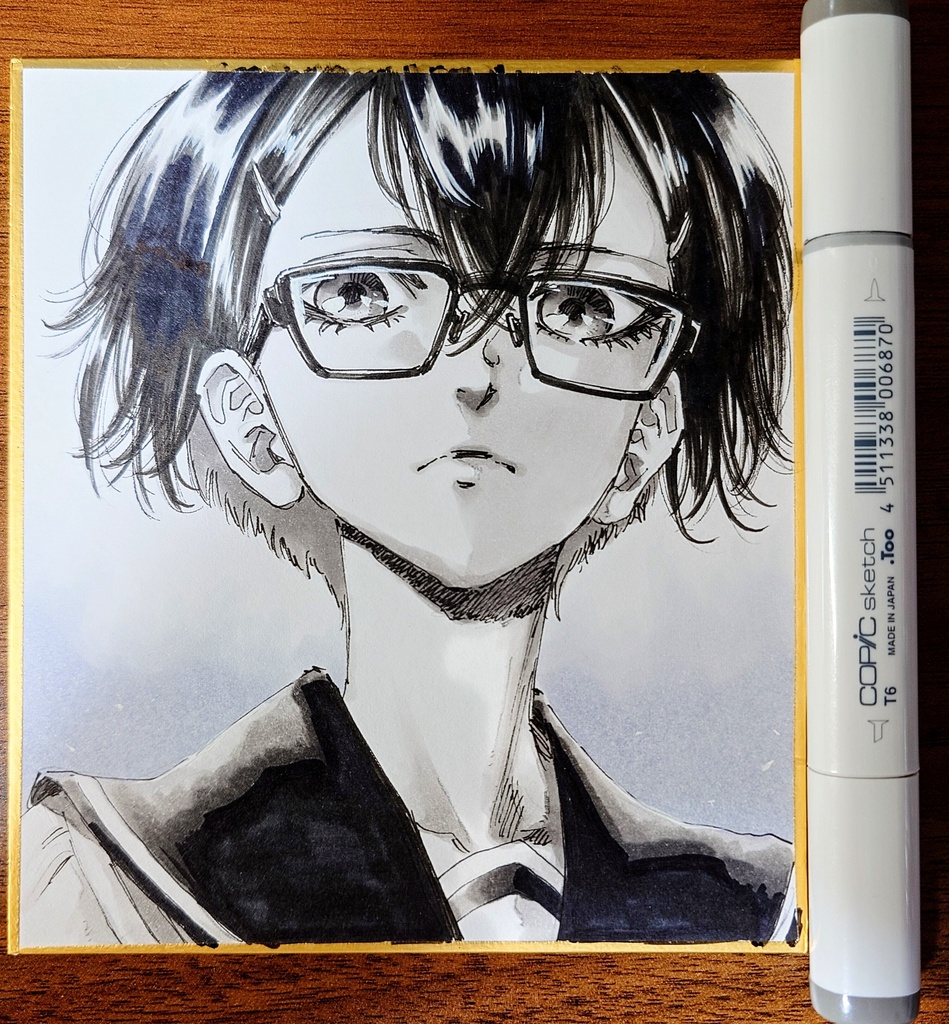 オリジナルイラスト 小色紙