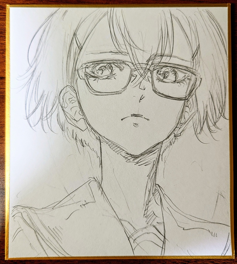 オリジナルイラスト 小色紙