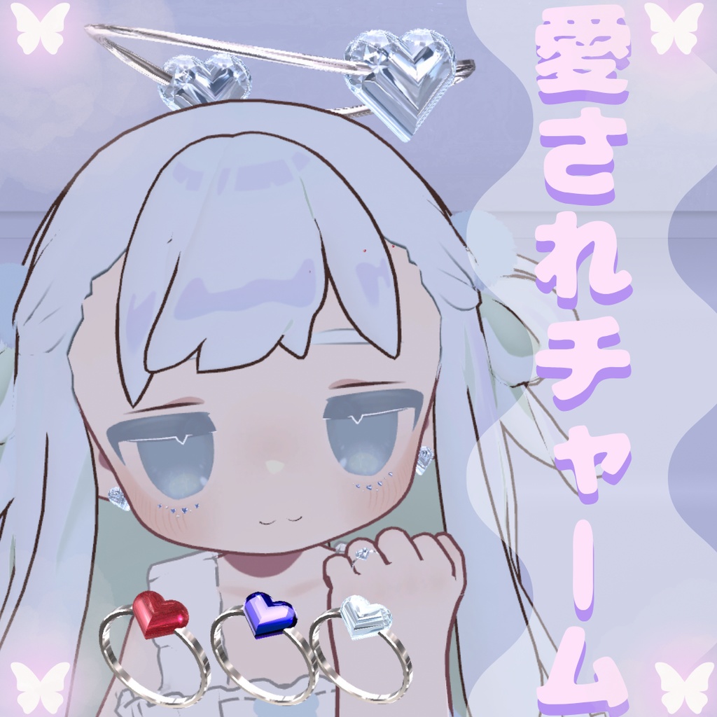 【無料】愛されチャーム_ヘイローピアスリングセット_3カラー