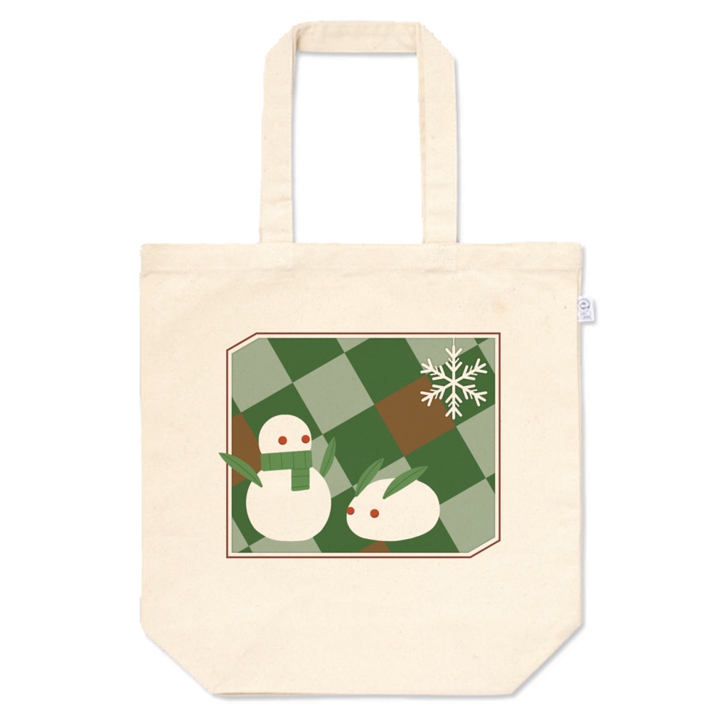 【かすか】雪うさぎ❉トートバッグ【pixivFACTORY】