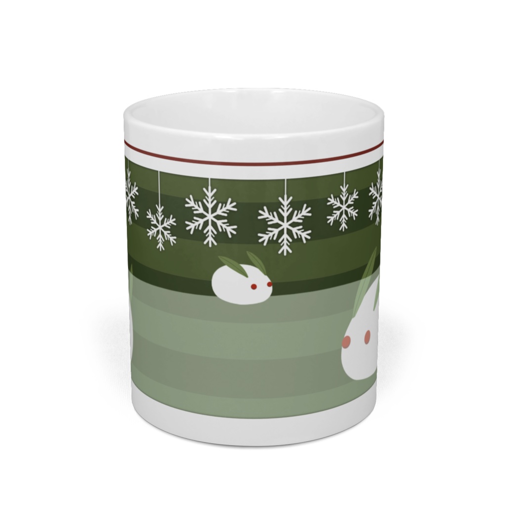 【かすか】雪うさぎ❉マグカップ【pixivFACTORY】