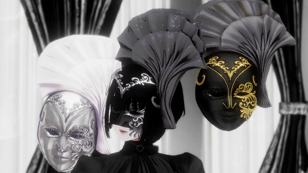 「BLVK Mask Set」オリジナル3Dアクセサリー