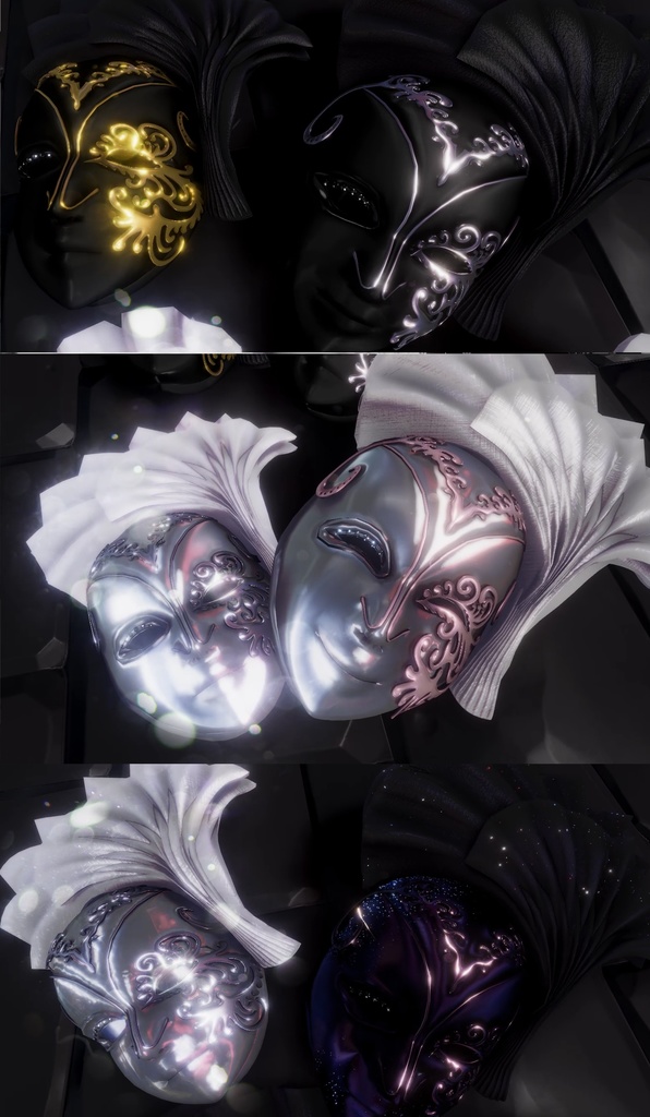 「BLVK Mask Set」オリジナル3Dアクセサリー