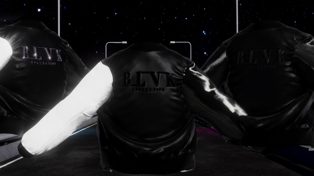 「BLVK Oversize Jacket & Tees」オリジナル3Dモデル