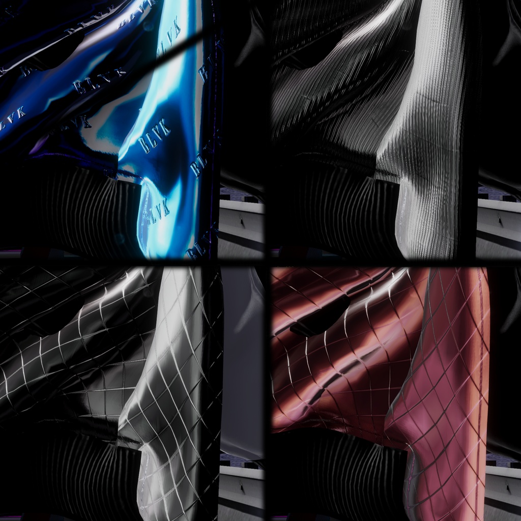 「BLVK Oversize Jacket & Tees」オリジナル3Dモデル