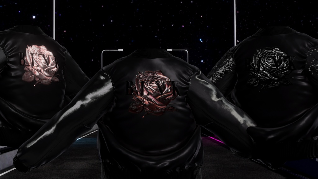 「BLVK Oversize Jacket & Tees」オリジナル3Dモデル