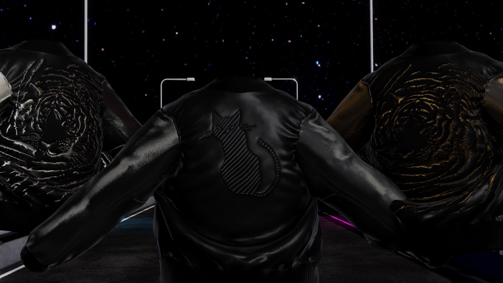 「BLVK Oversize Jacket & Tees」オリジナル3Dモデル