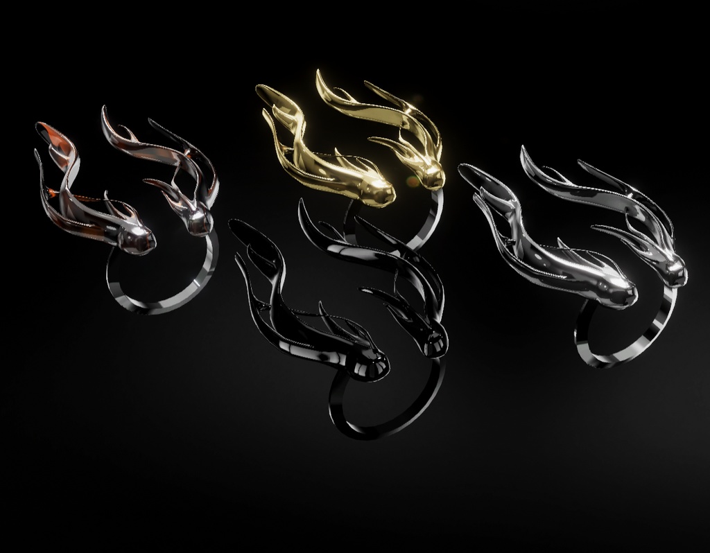 「BLVK S2 Ring Set」オリジナル3Dアクセサリー