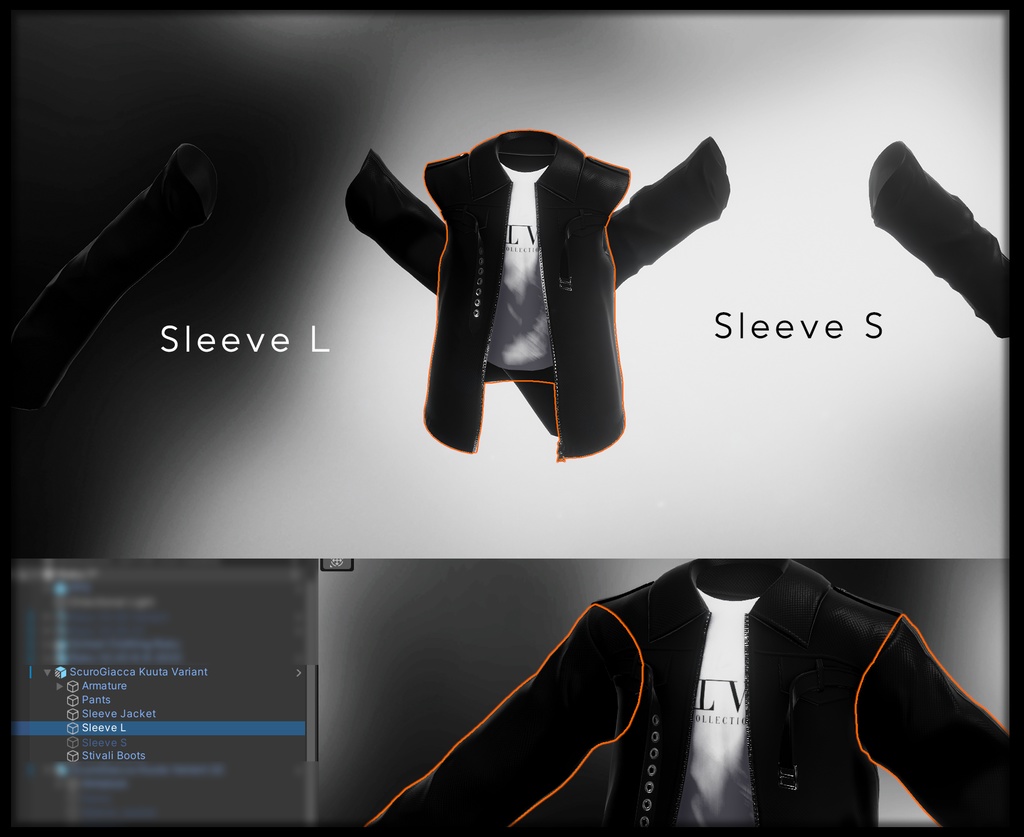 【14アバター対応】「Scuro Giacca」オリジナル3Dモデル