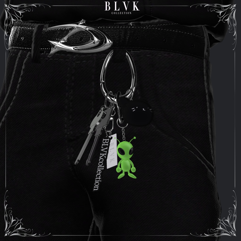 「BLVK Keychain」オリジナル3Dアクセサリー
