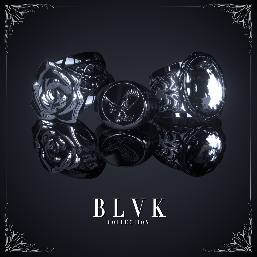 「BLVK S4 Ring Set」オリジナル3Dモデル