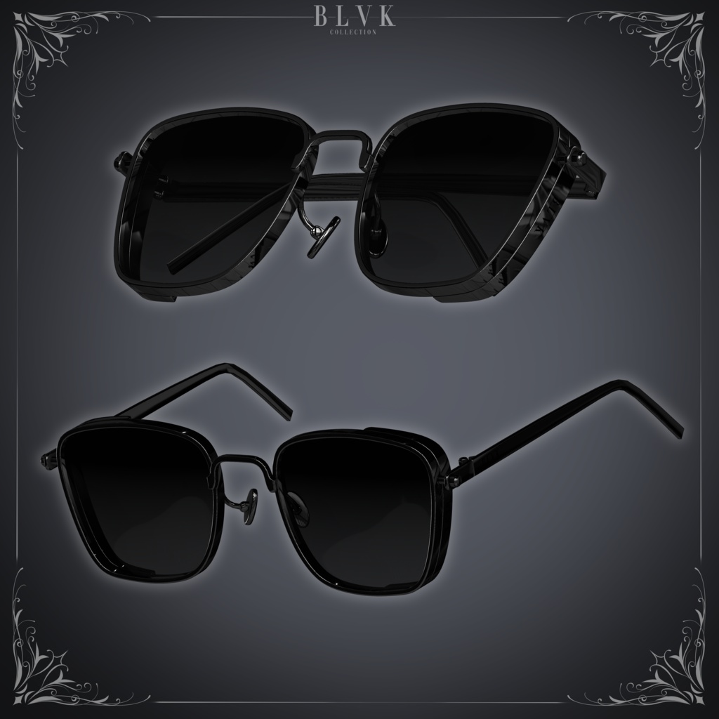 「BLVK Sunglasses」オリジナル3Dモデル