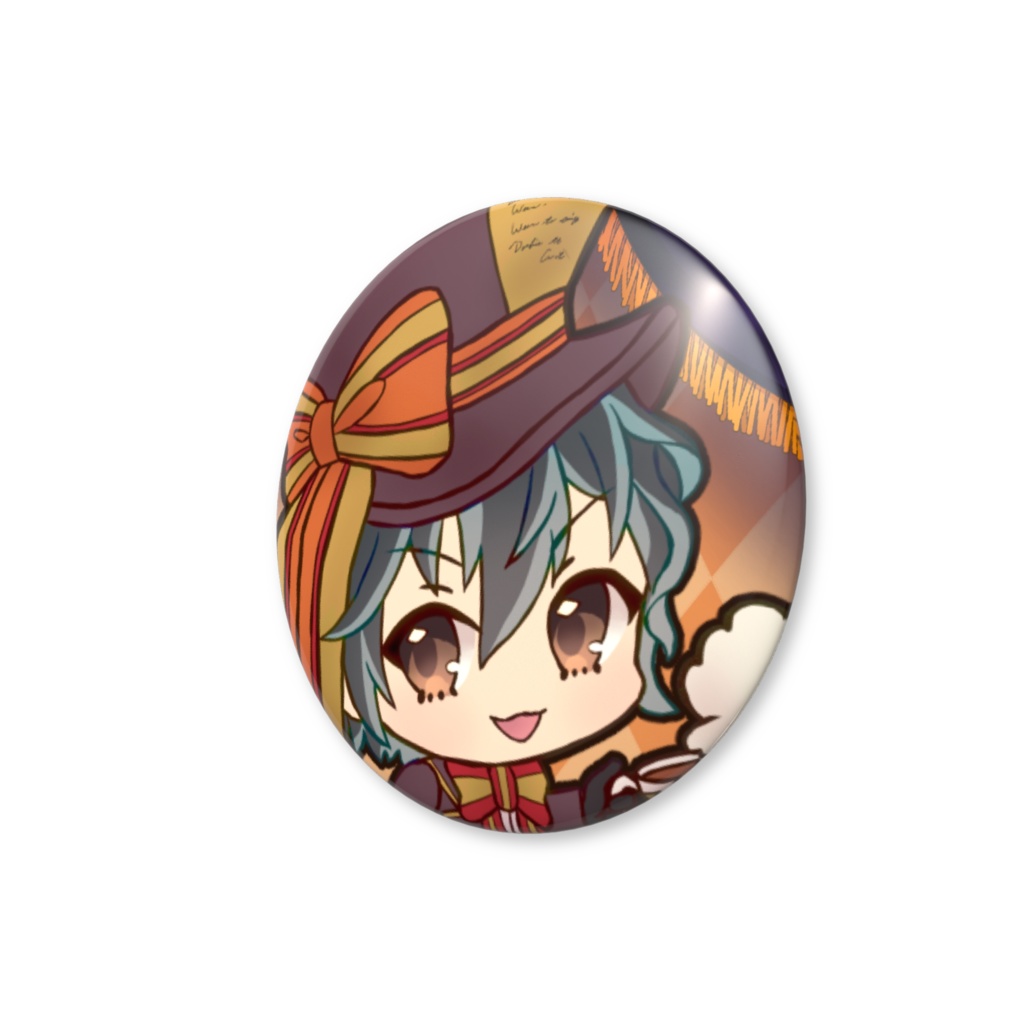 マッドハッター風ミニ缶バッジ