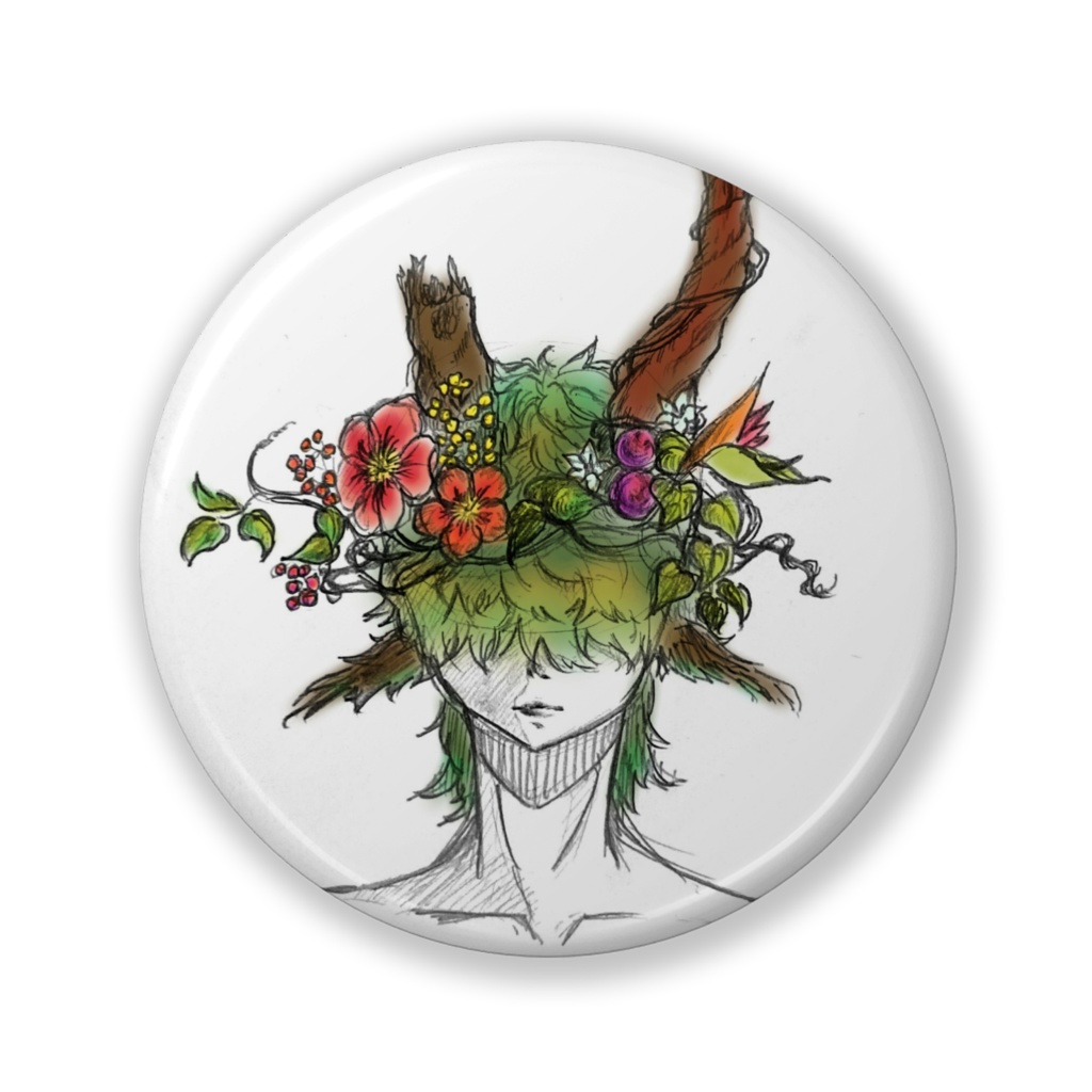 森の青年(カラー)