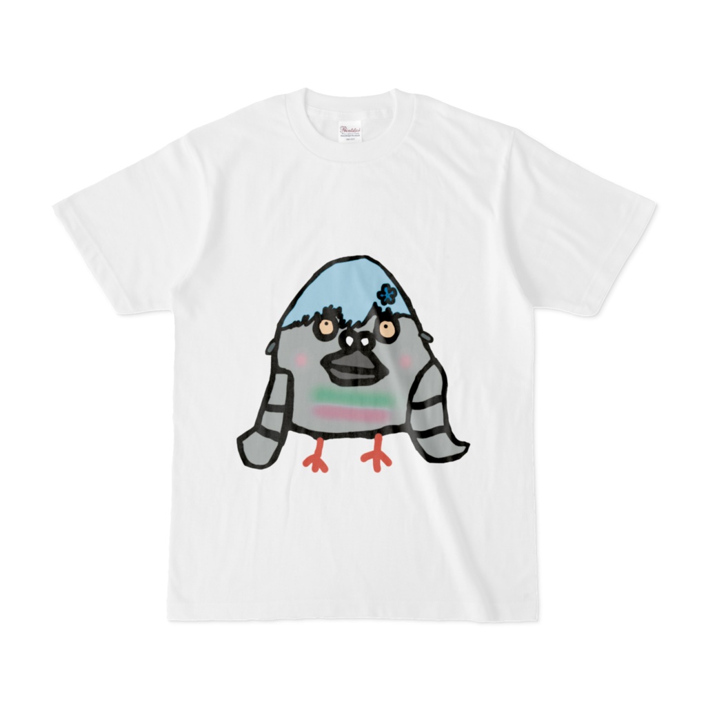 【呪】さきょぽっぽTシャツ白 ドーン