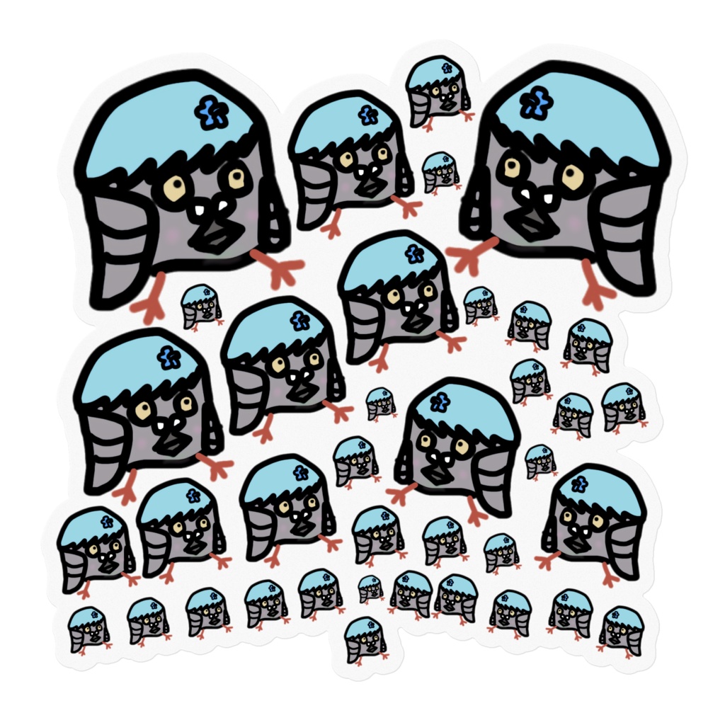 さきょぽっぽ　ｴｯﾎﾟステッカー透過