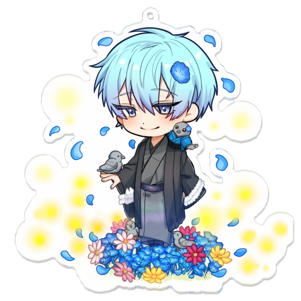 【休】左京お留守番用アクリルキーホルダー