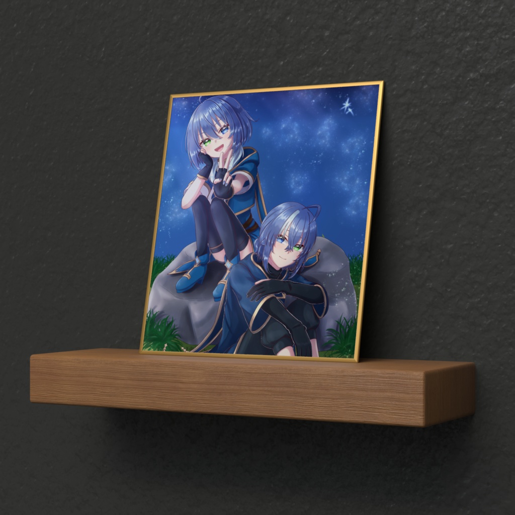 蒼星の地図職人 オリジナルイラスト色紙