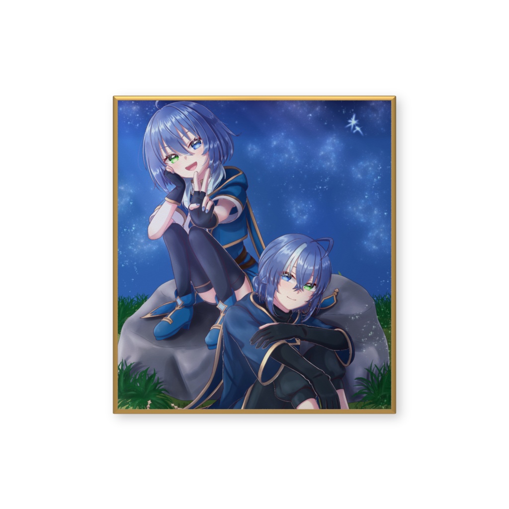 蒼星の地図職人 オリジナルイラスト色紙