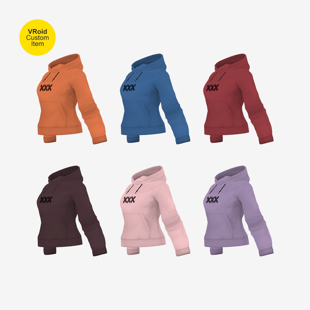 【VRoid】 Simple Tight Hoodie