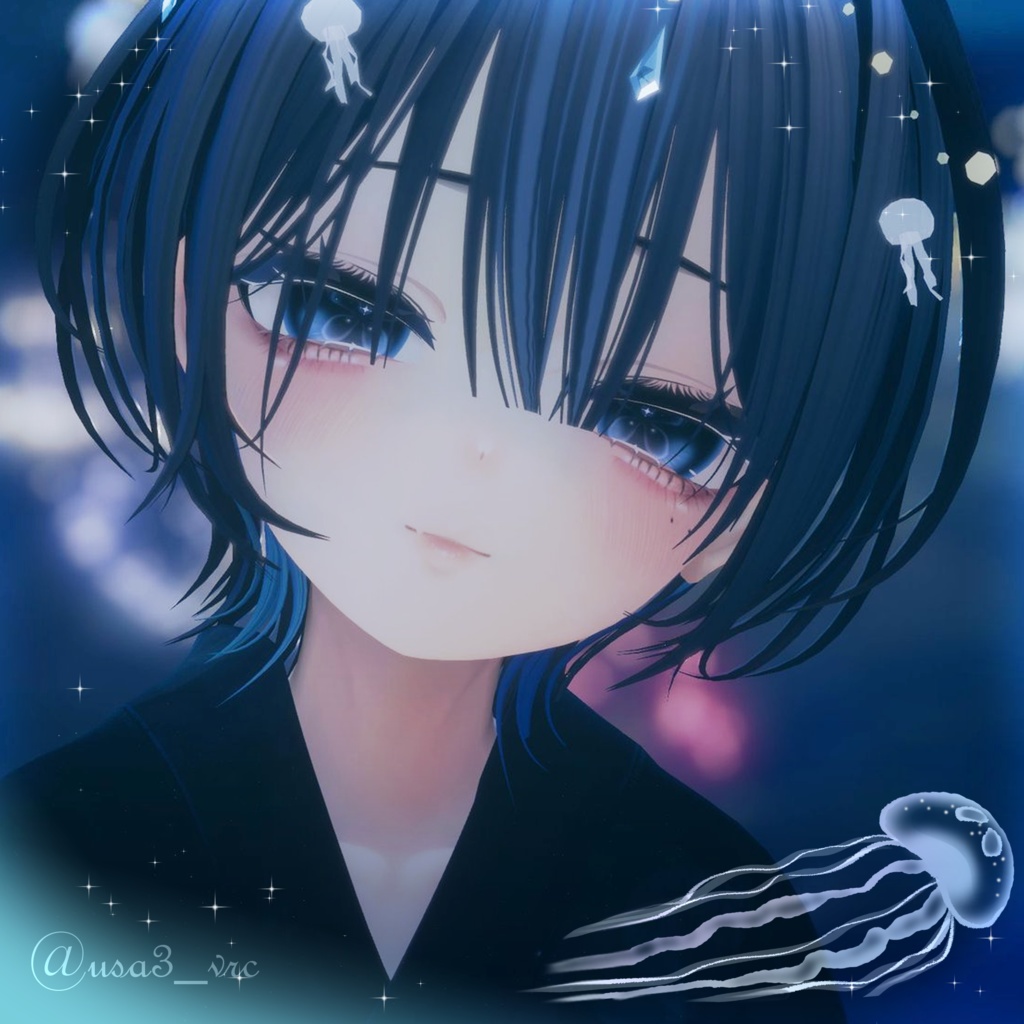 【マヌカ用】JellyfishEye【Eye & Makeup texture】【11アバター対応Eye texture】