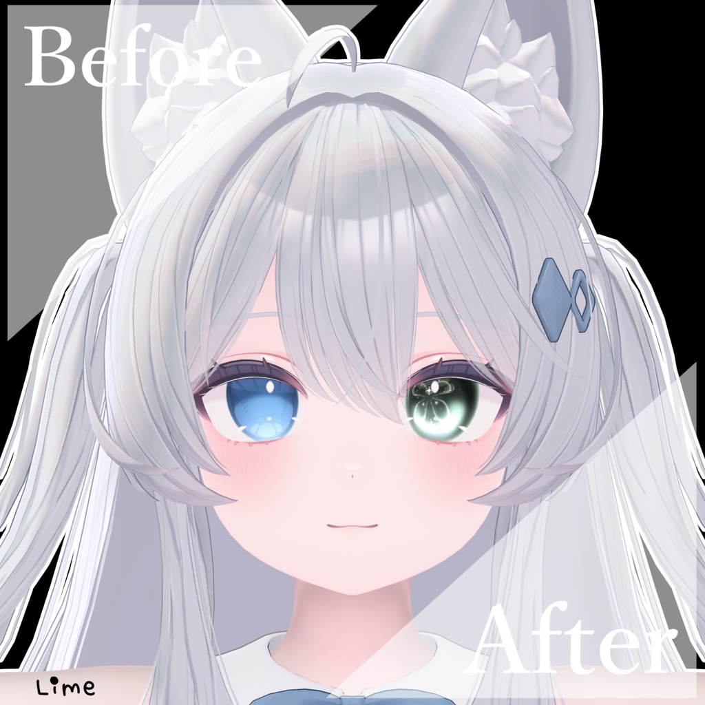 【マヌカ用】JellyfishEye【Eye & Makeup texture】【11アバター対応Eye texture】