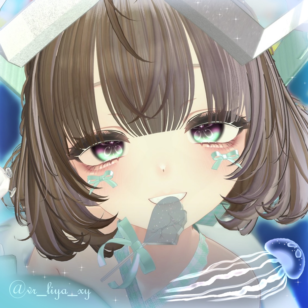 【マヌカ用】JellyfishEye【Eye & Makeup texture】【11アバター対応Eye texture】