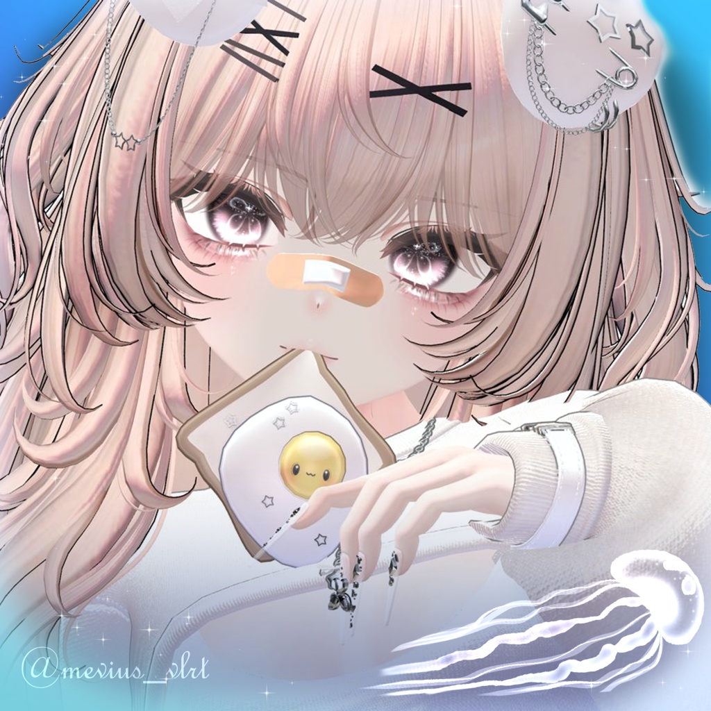 【マヌカ用】JellyfishEye【Eye & Makeup texture】【11アバター対応Eye texture】