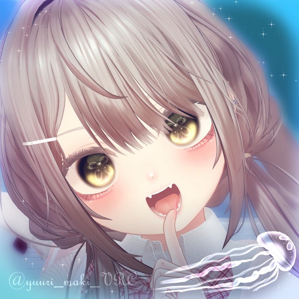 【マヌカ用】JellyfishEye【Eye & Makeup texture】【11アバター対応Eye texture】