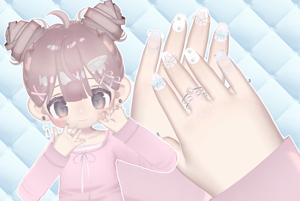 【26アバター対応】バレエネイル【3Dネイル】