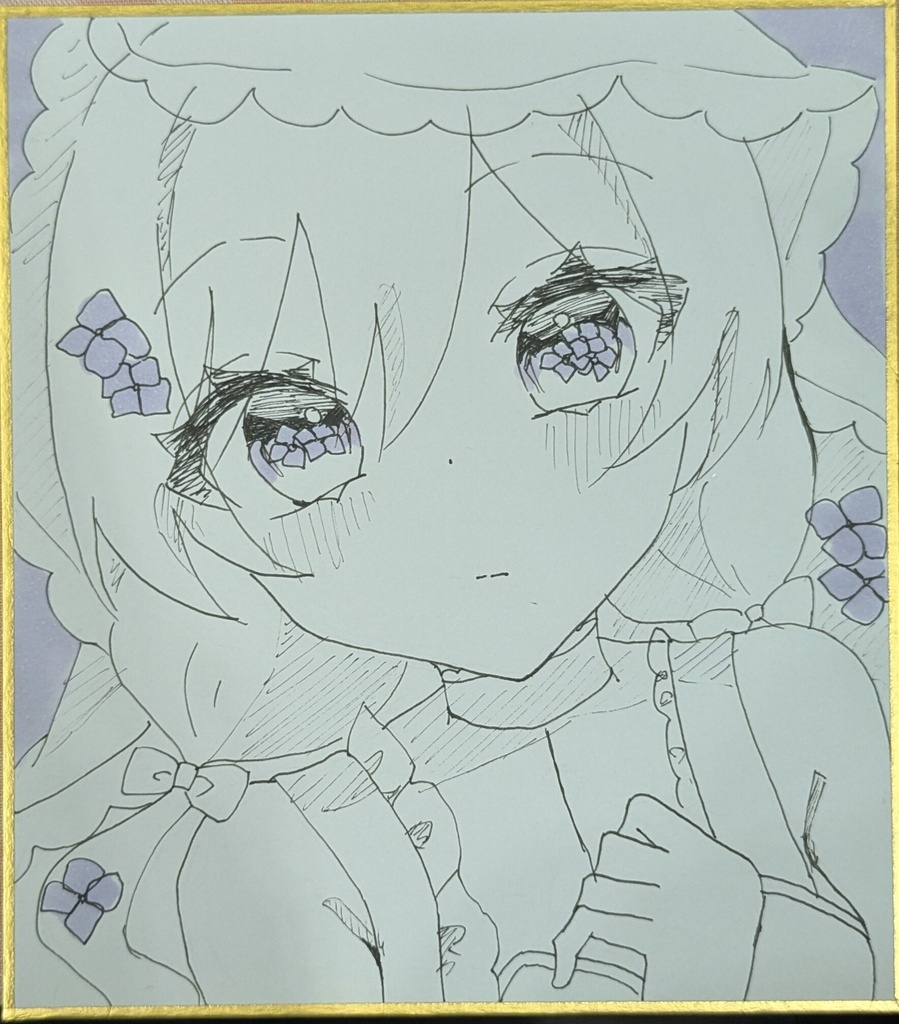 あじさいちゃん色紙(小)