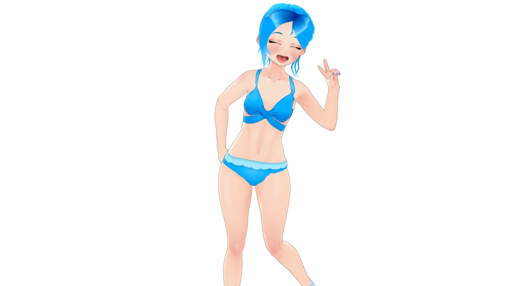 Vroid Two Piece Bathing Suit