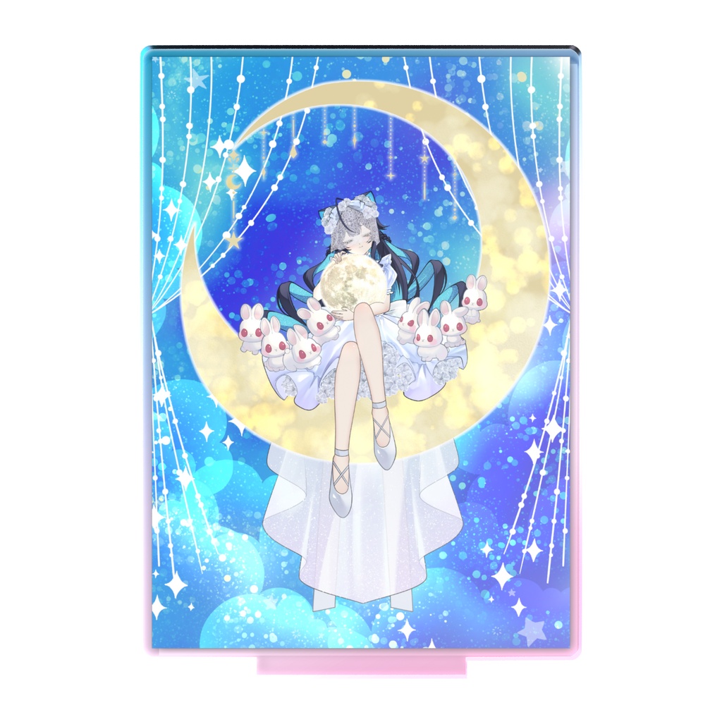 月うさぎイラスト