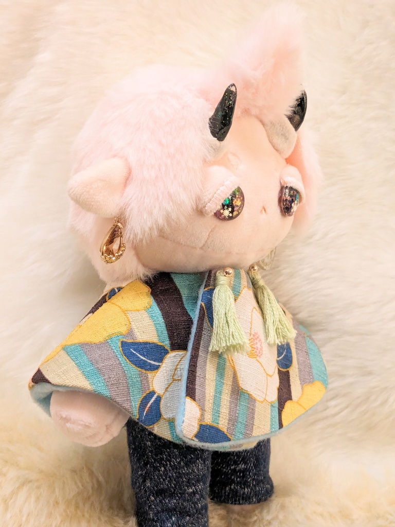 【カボションアイのぬい】桜の鬼の子