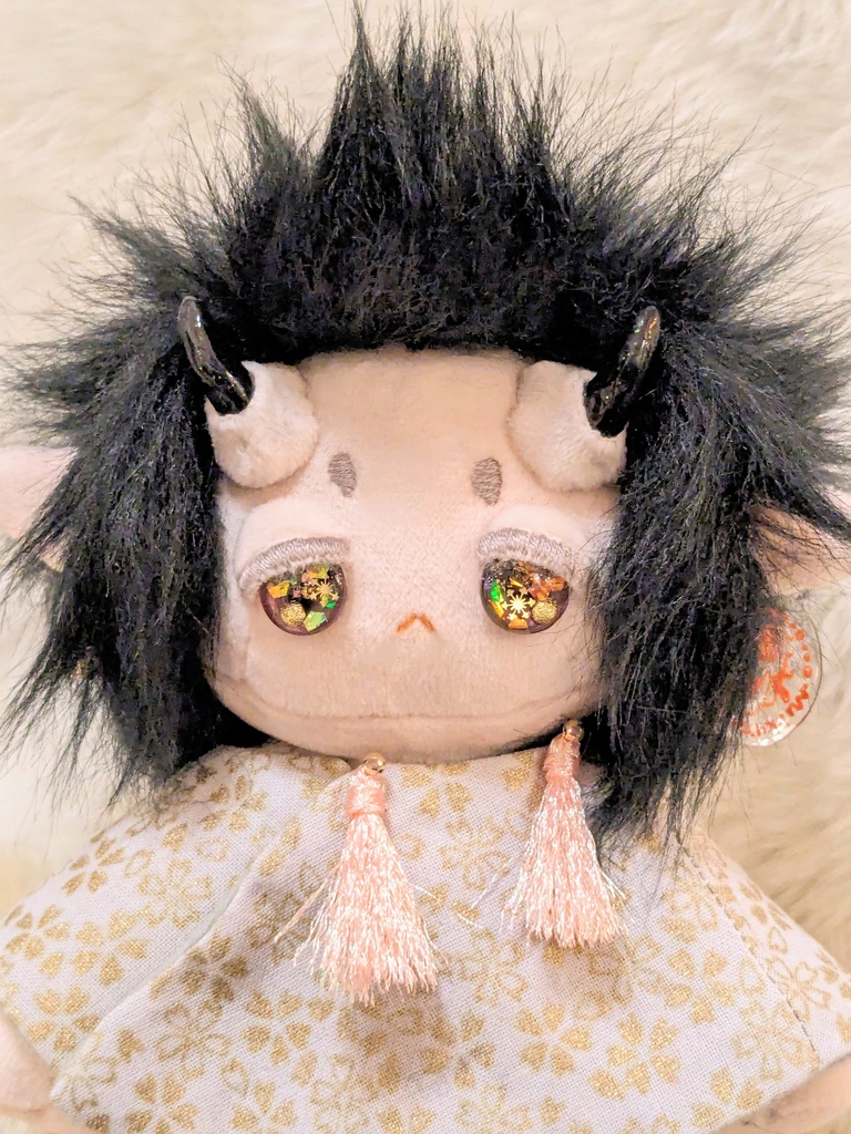 【カボションアイのぬい】宵闇の鬼の子