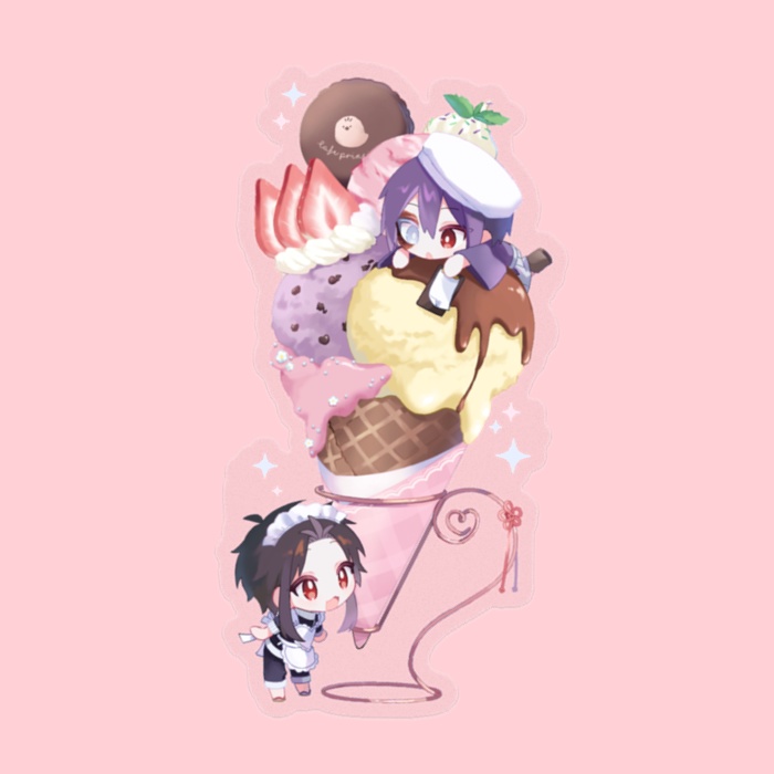 2種🍓あまあまクリアステッカー[学隊]