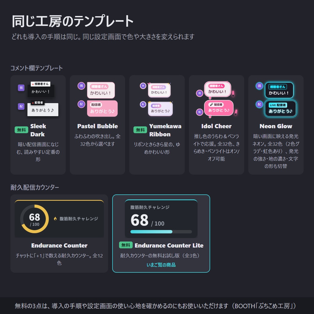 【無料】耐久配信カウンター お試し版「Endurance Counter Lite」コメントで+1・自動保存【わんコメ連動/OBS素材】