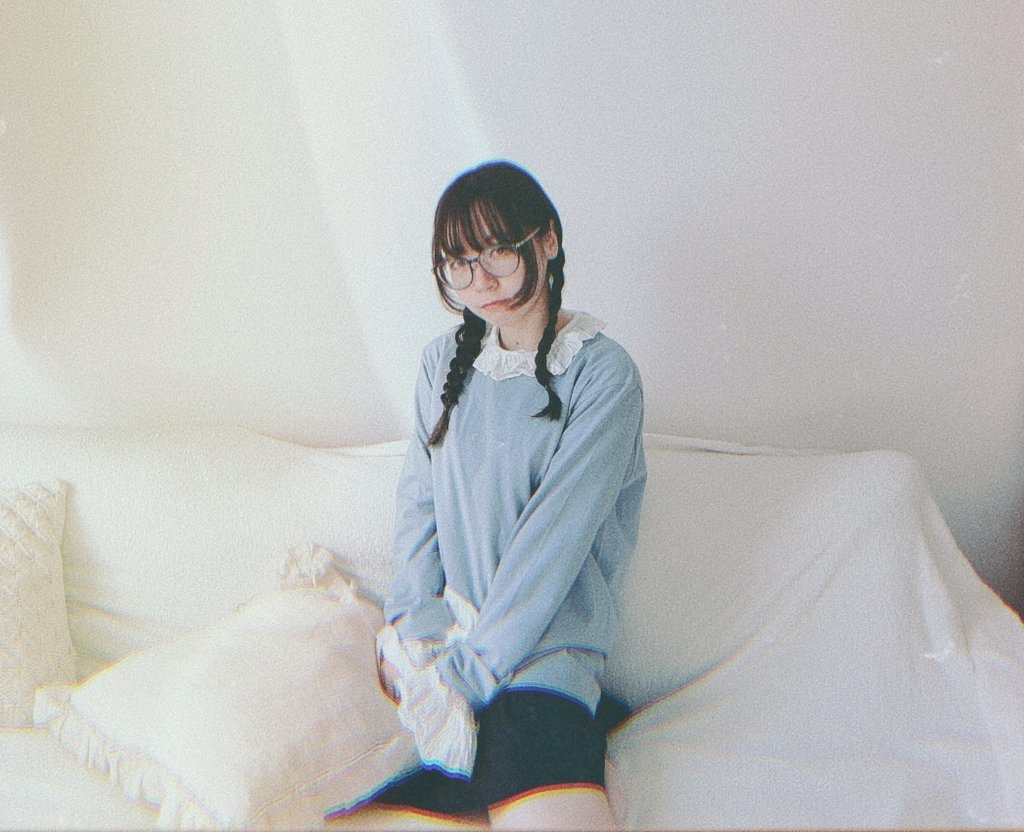 刺繍ロゴ Long Sleeve Tee【Ash Blue】