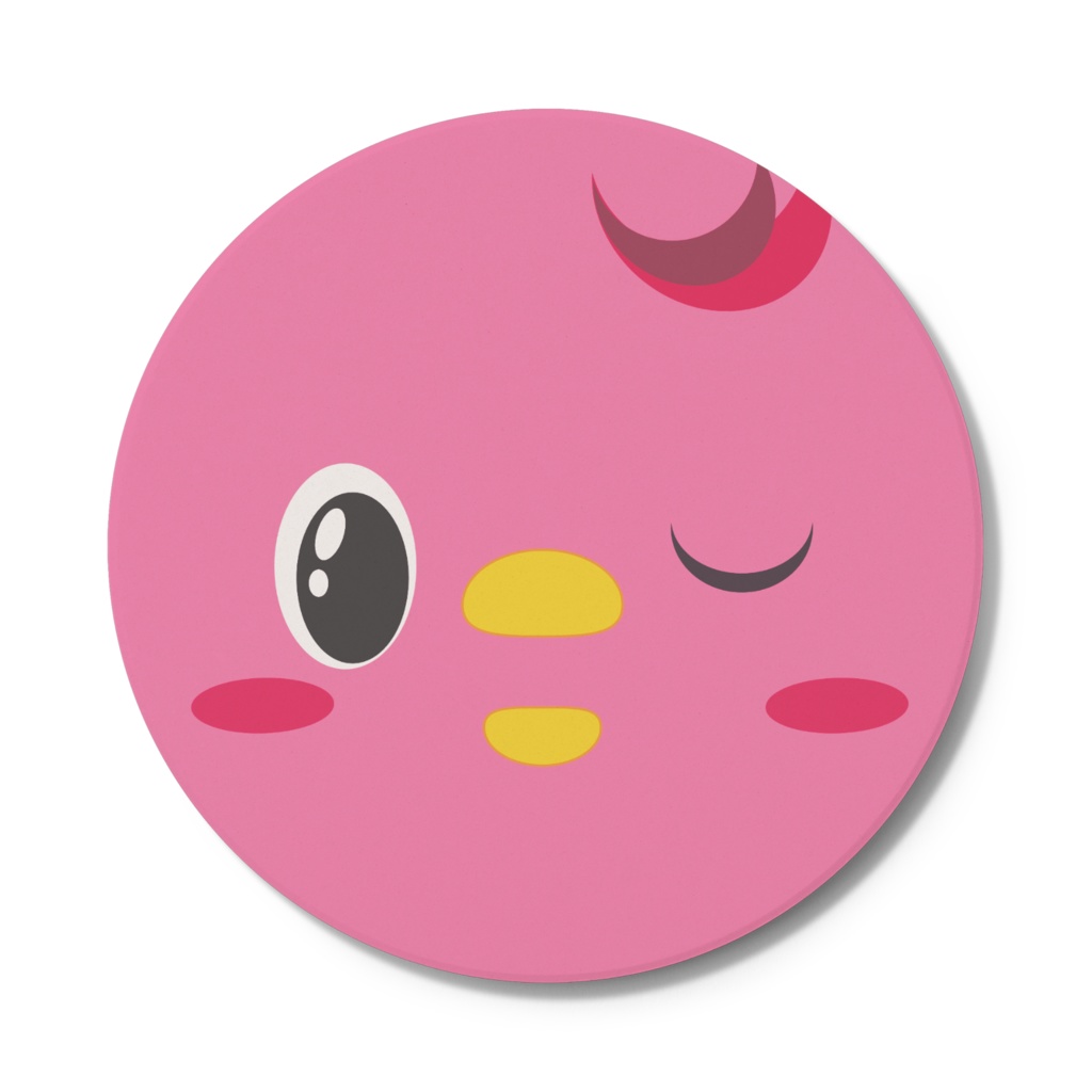 ピンクの鳥コースター