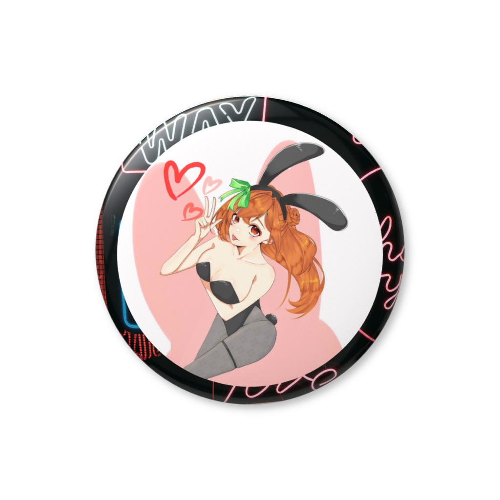 【2025.8.花魁遊戯缶バッジシリーズ】-黒兎-