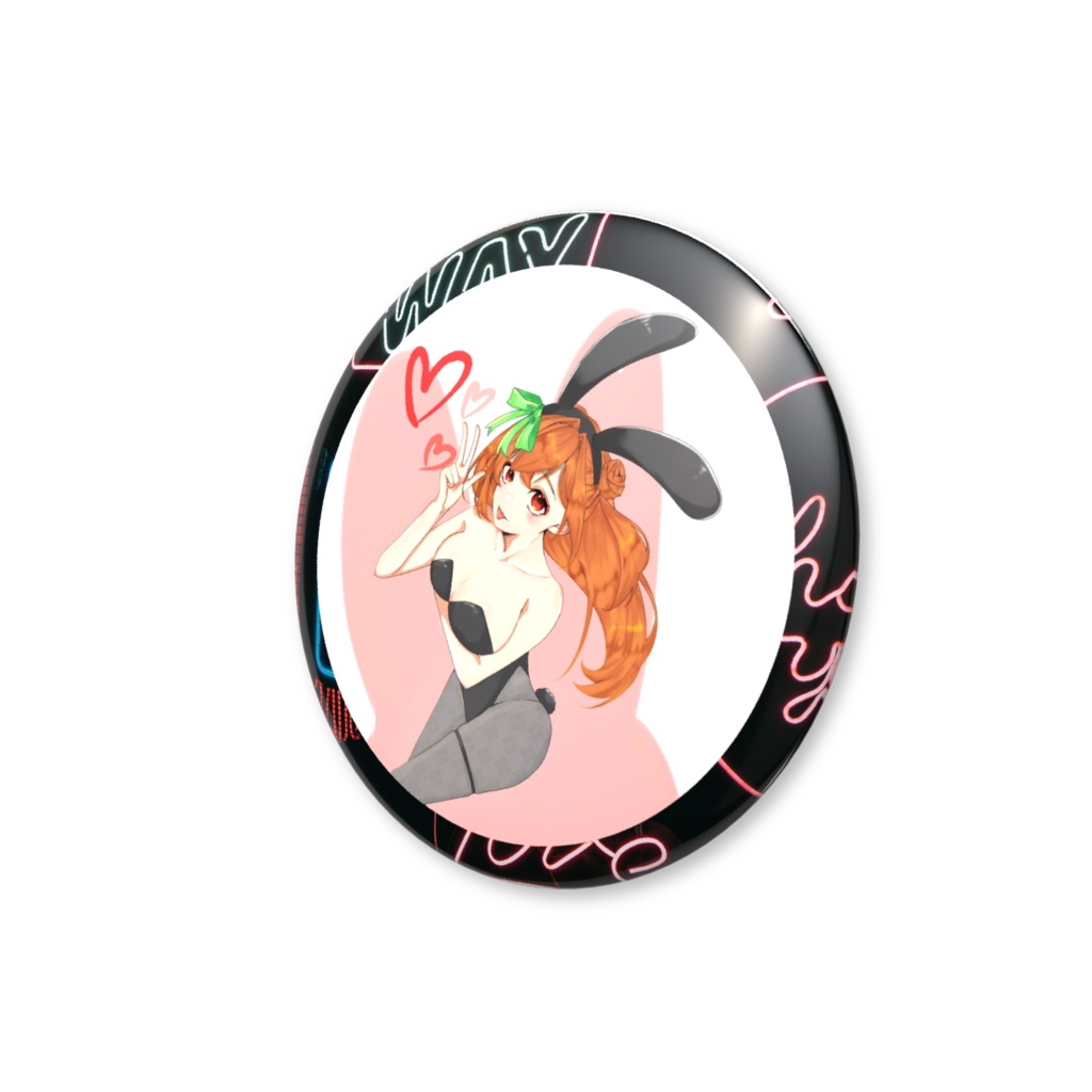 【2025.8.花魁遊戯缶バッジシリーズ】-黒兎-