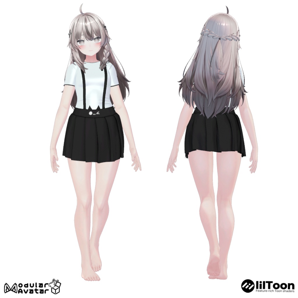 【9アバター対応】Suspender Skirt